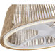 Isla 23.13 inch White Ceiling Fan in White and Braided Rope