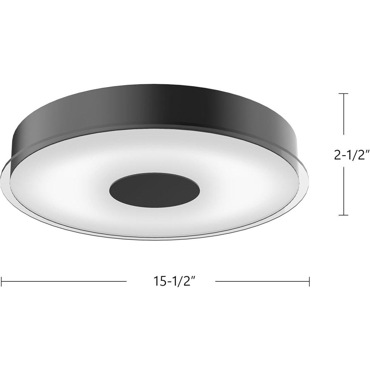 Parker LED 15.5 inch Black Flush Mount Ceiling Light