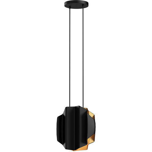Akira 2 Light 5.13 inch Black and Gold Pendant Ceiling Light