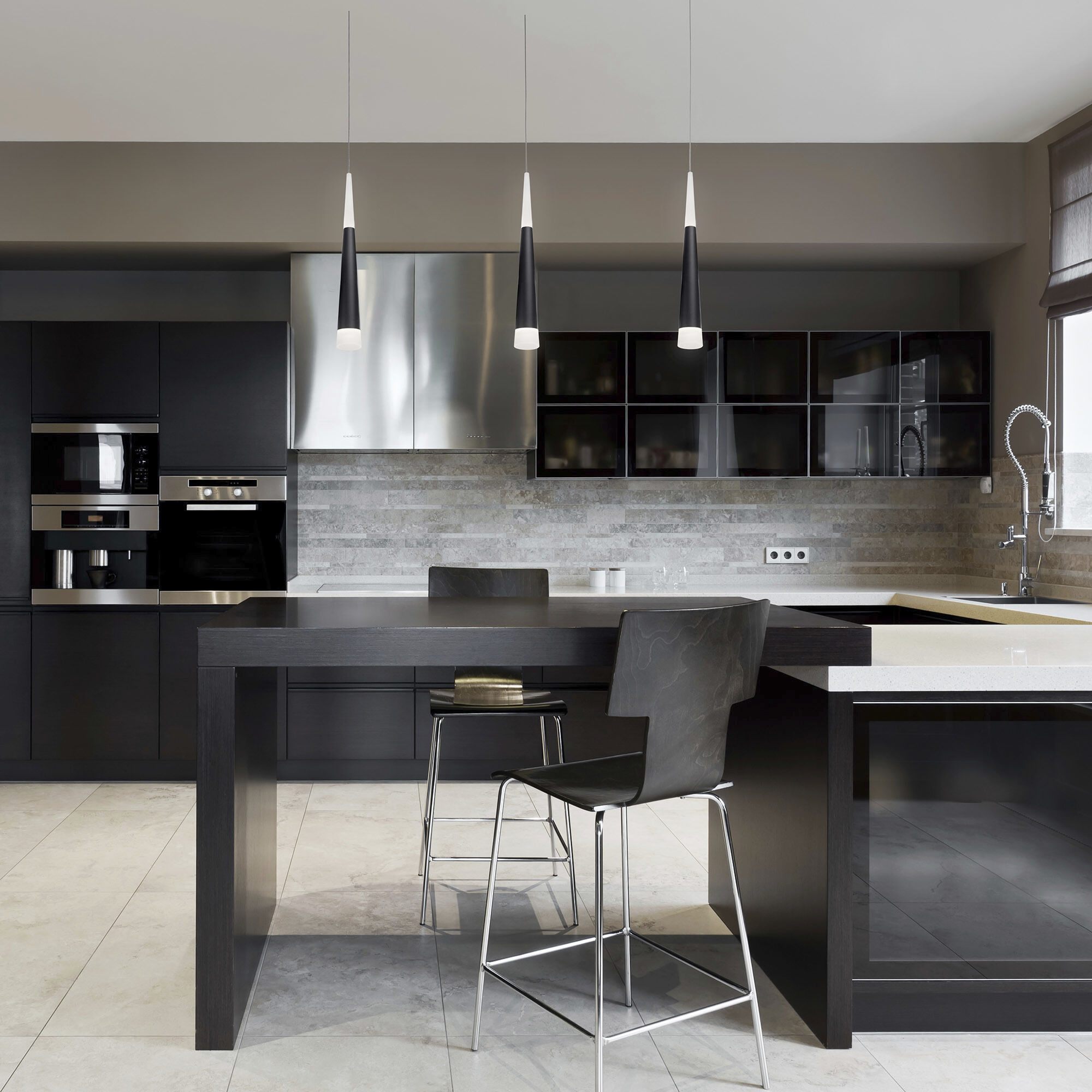 Ultra LED 2.13 inch Black Pendant Ceiling Light