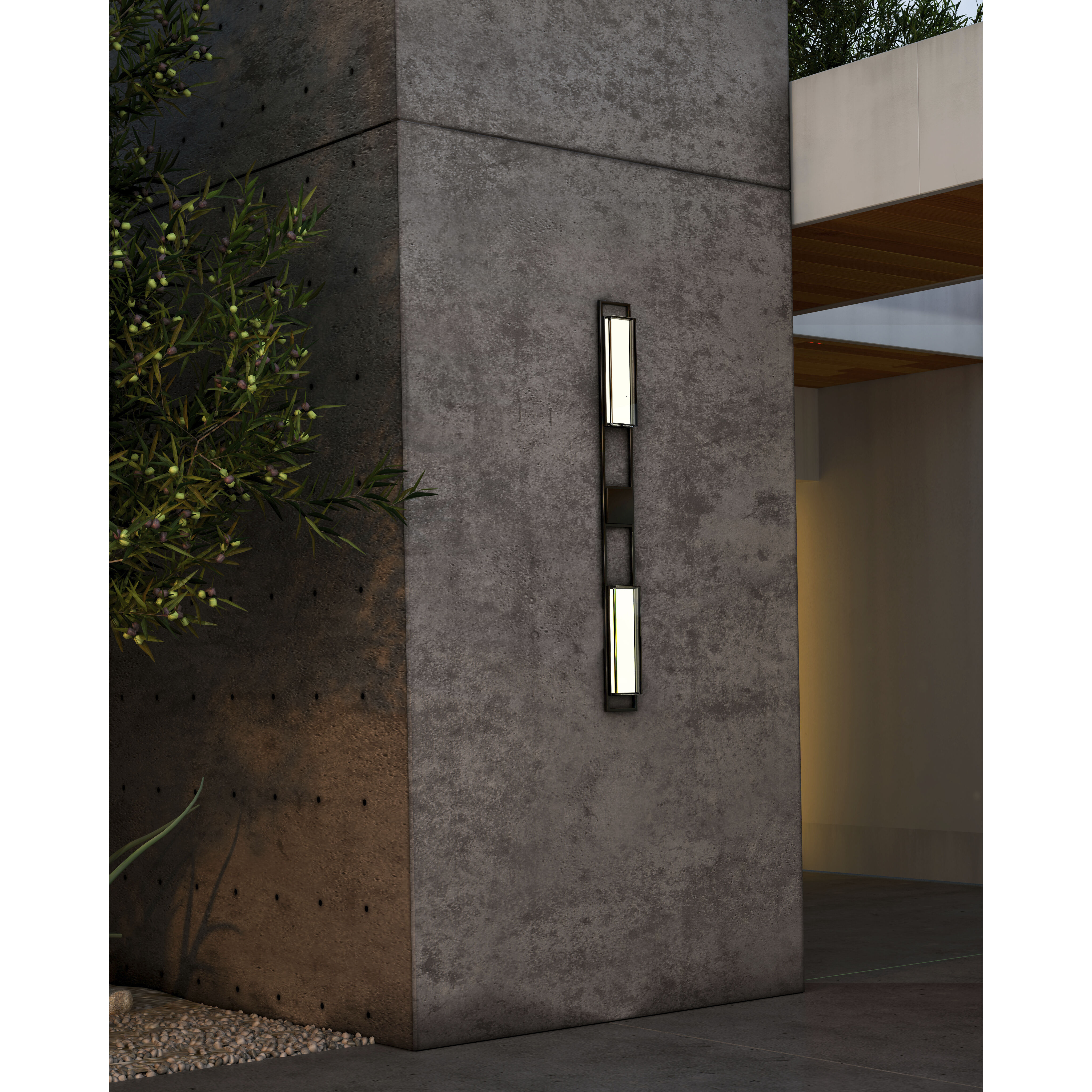 Aspen LED 60 inch Black Exterior Wall Sconce
