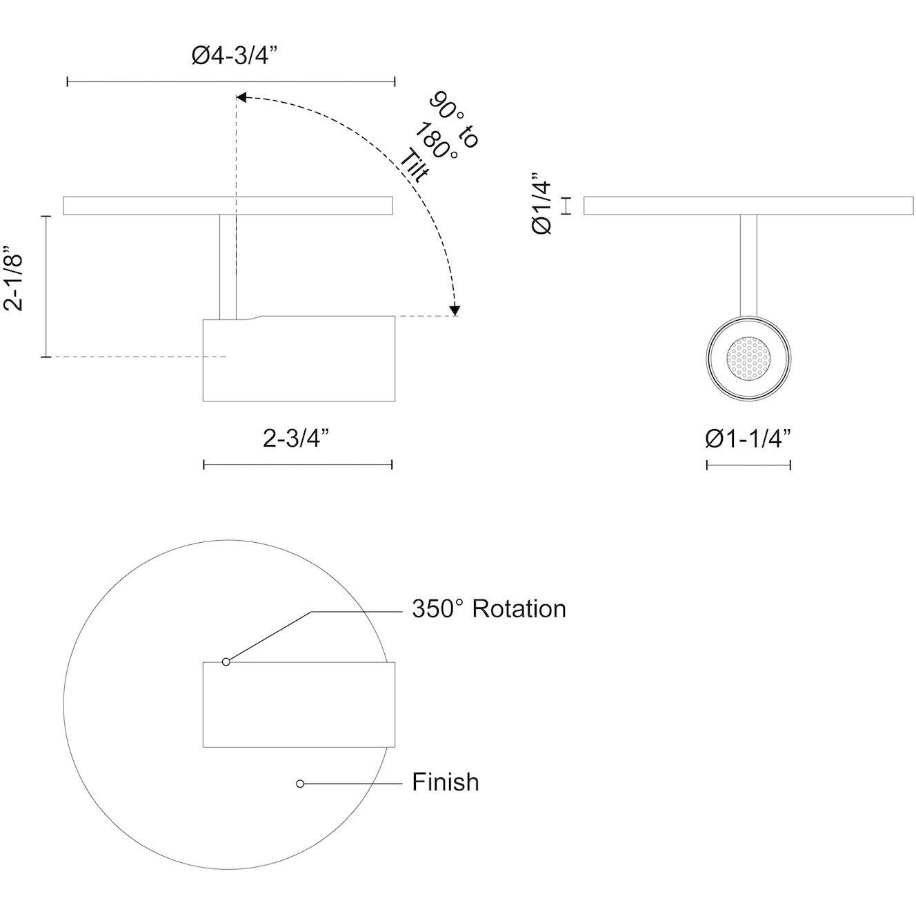 Downey LED 4.38 inch White Semi-Flush Mount Ceiling Light