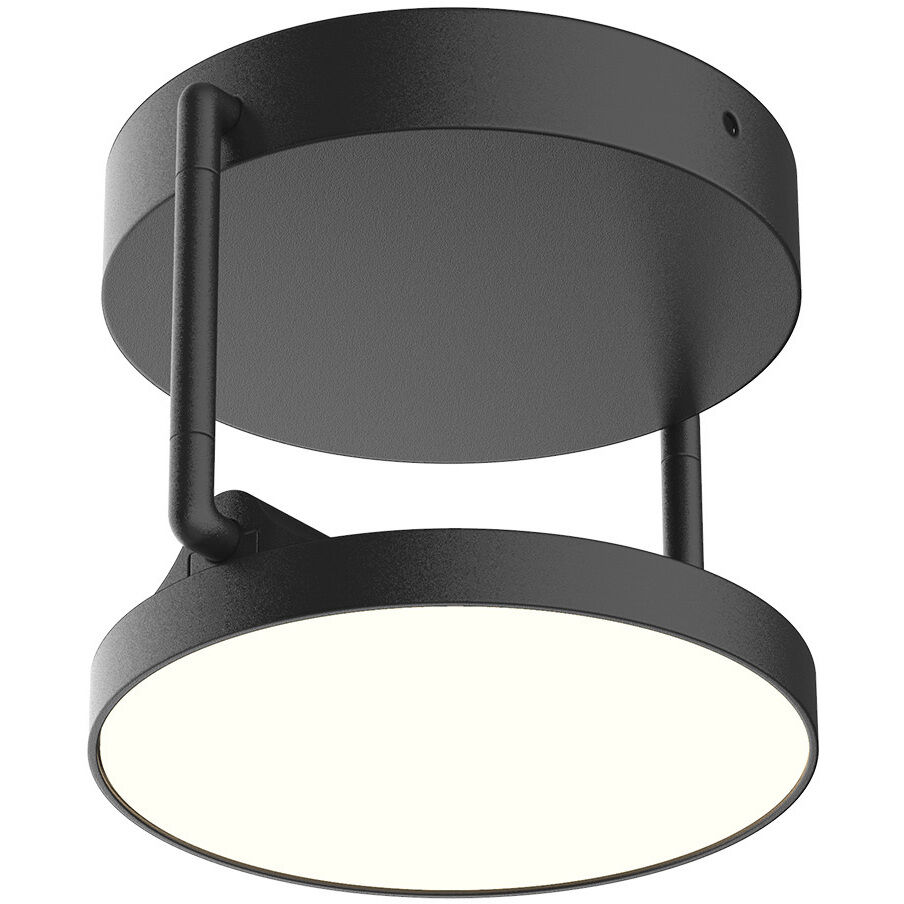 Novel LED 5.25 inch Black Semi-Flush Mount Ceiling Light