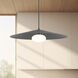 Cruz Pendant Ceiling Light in Felt - Gray, Felt Shade
