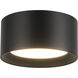 Uma 7.25 inch Black Semi-Flush Mount Ceiling Light