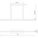 Vega Linear Pendant Ceiling Light in Brushed Nickel