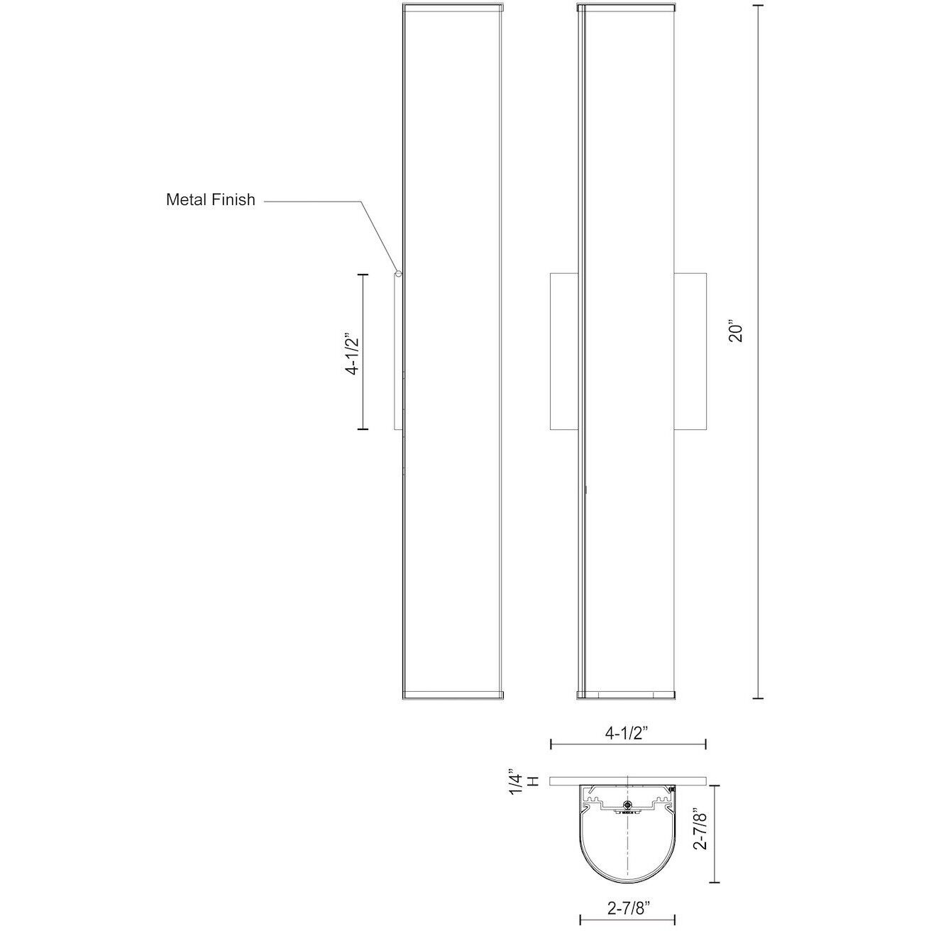 Longitude Vanity Light Wall Light in Chrome