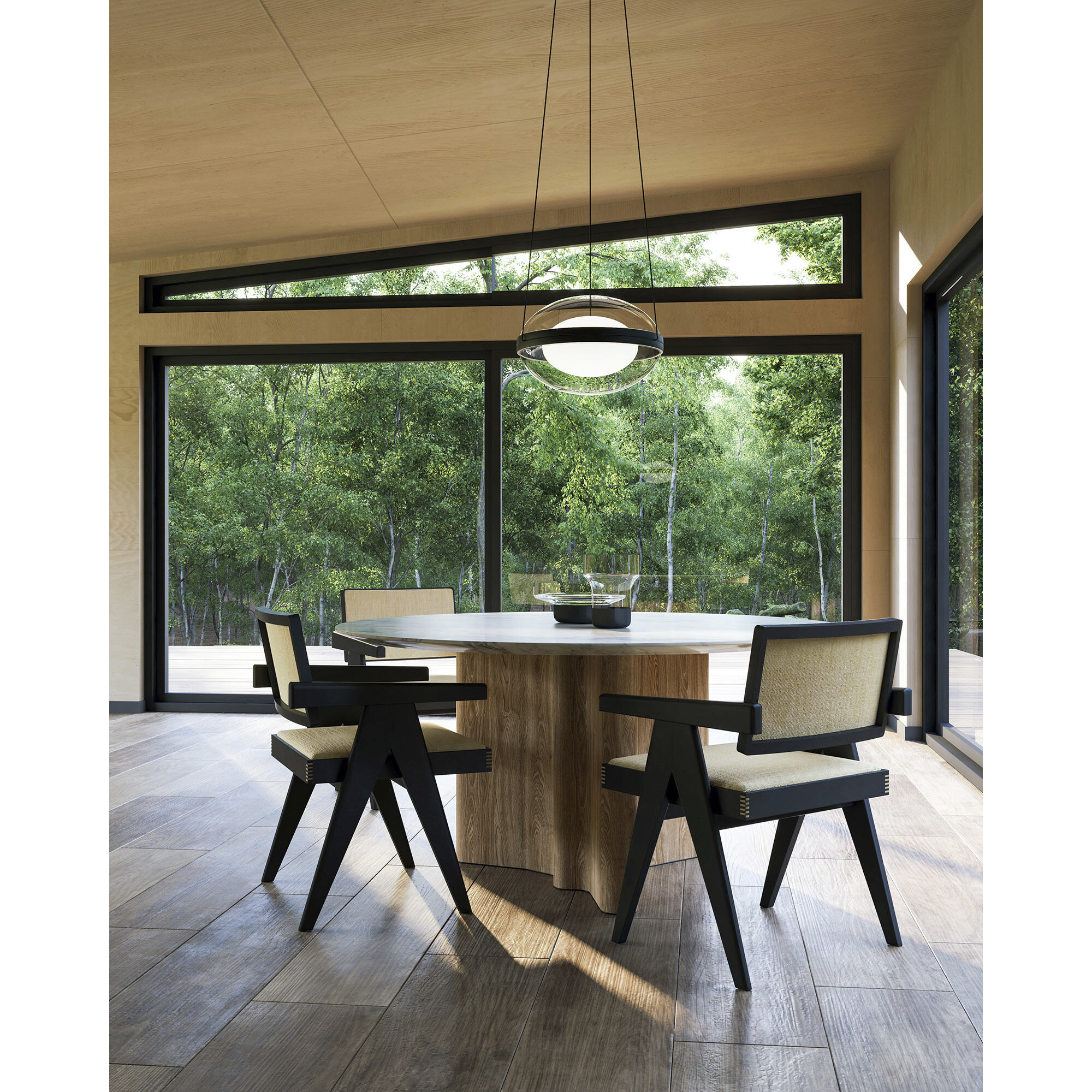 Virgo LED 16.13 inch Black/Opal Glass Pendant Ceiling Light