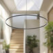 Cerchio LED 70.88 inch Black Pendant Ceiling Light