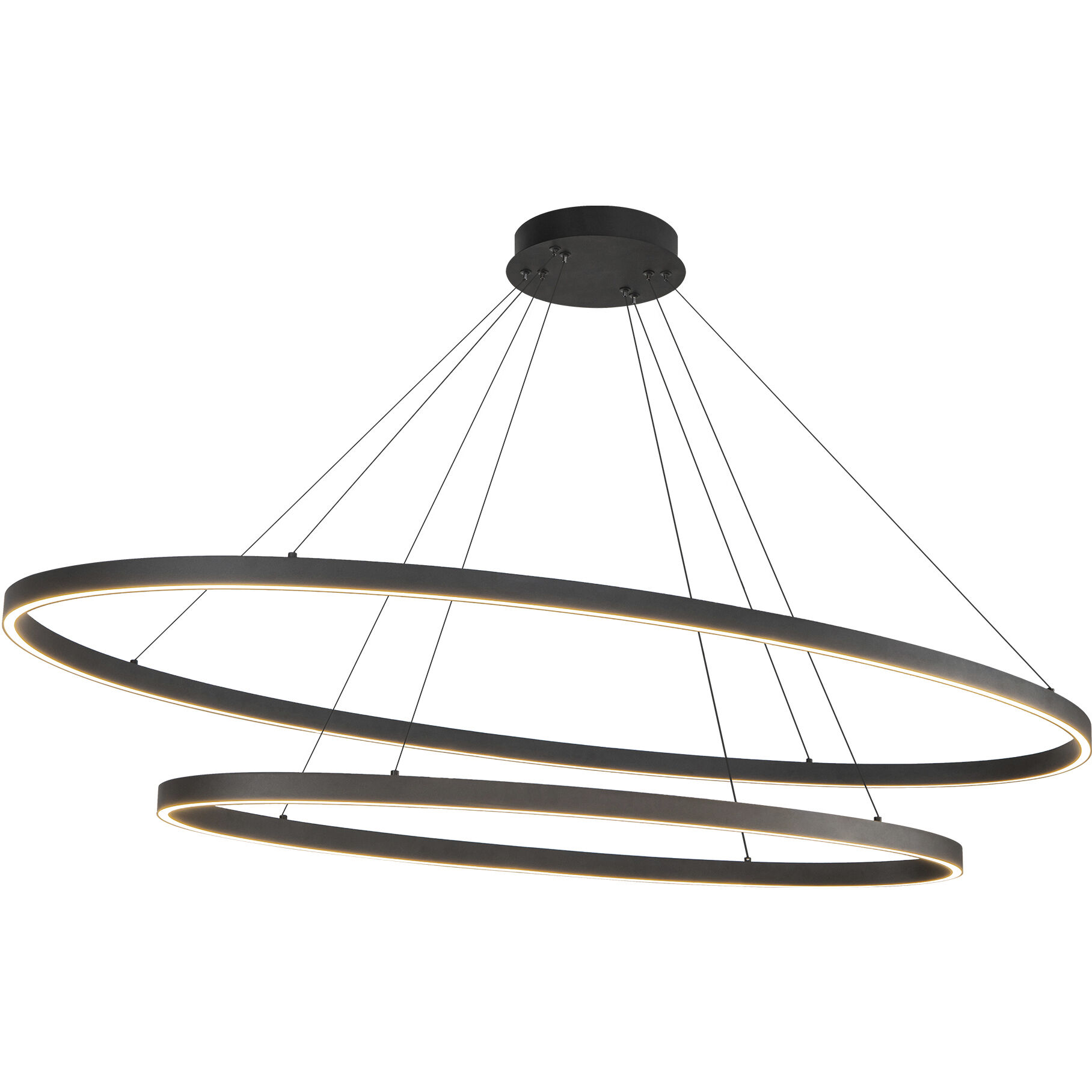 Ovale LED 28.25 inch Black Chandelier Ceiling Light