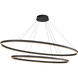 Ovale LED 28.25 inch Black Chandelier Ceiling Light