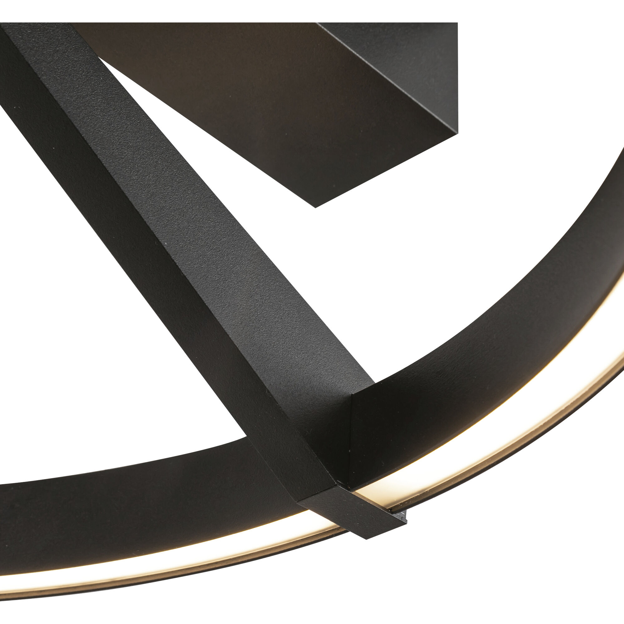 Roda LED 15.75 inch Black Semi-Flush Mount Ceiling Light