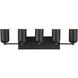 Nola 5 Light 31.75 inch Black Bath Vanity Light Wall Light in Matte Opal Glass