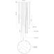 Chute LED 31.5 inch Black Multi Pendant Ceiling Light