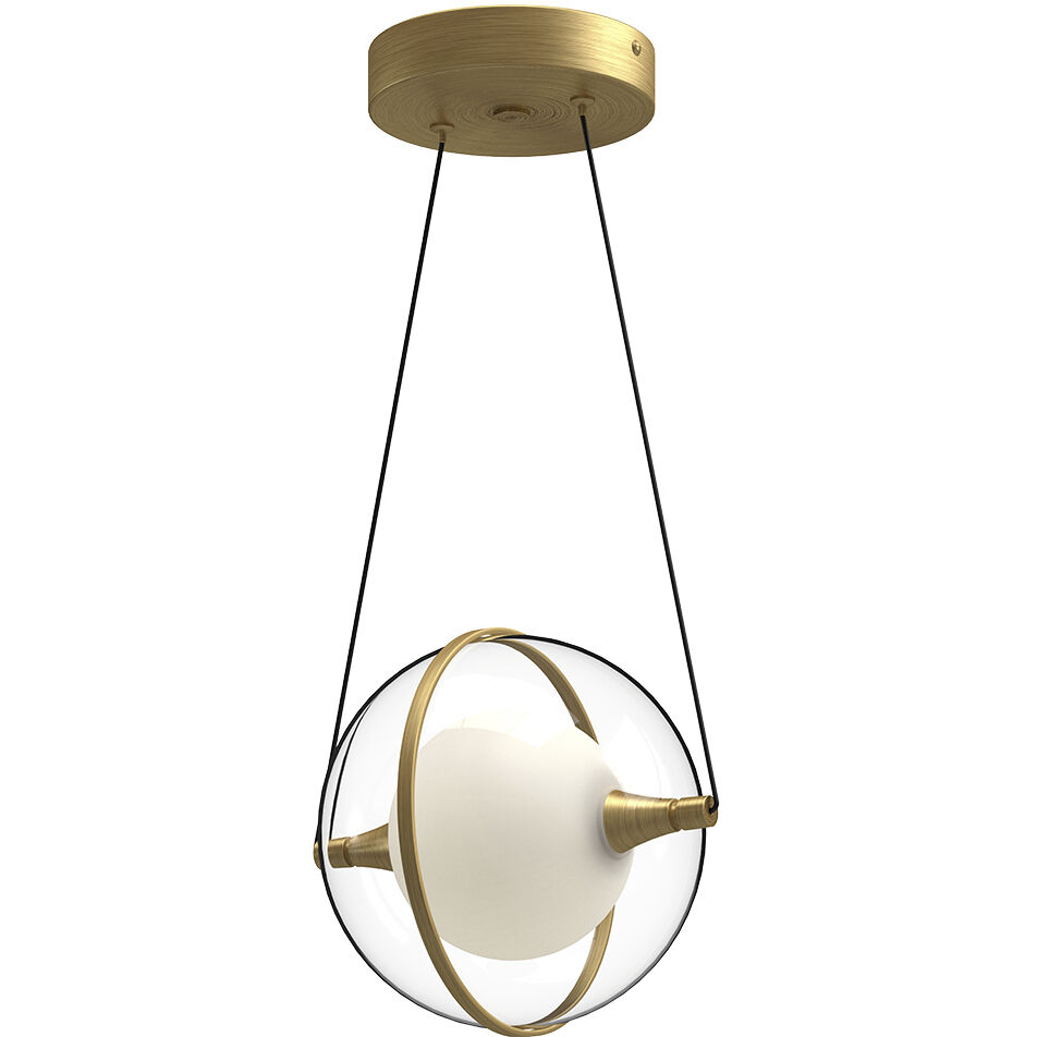 Aries LED 7.88 inch Brushed Gold Pendant Ceiling Light