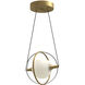 Aries LED 7.88 inch Brushed Gold Pendant Ceiling Light