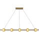 Elixir Linear Pendant Ceiling Light in Brushed Gold