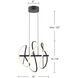 Collide LED 16.38 inch Black Pendant Ceiling Light