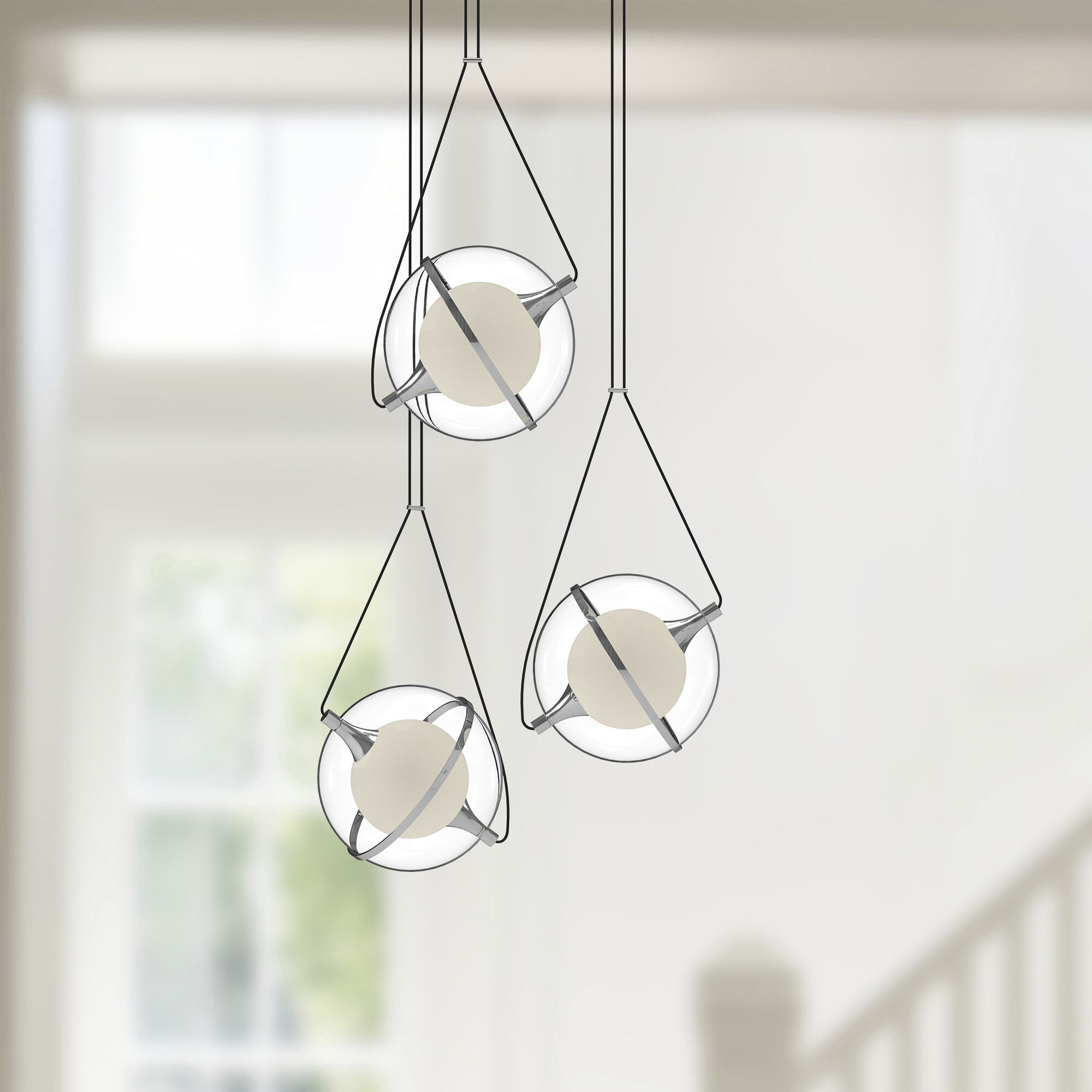 Aries LED 28 inch Chrome Chandelier Ceiling Light