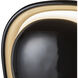 Pebble 8.25 inch Glossy Black ADA Wall Sconce Wall Light