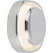 Pebble 8.25 inch Chrome ADA Wall Sconce Wall Light