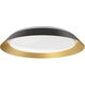 Jasper LED 19.13 inch Black/Gold Flush Mount Ceiling Light in Black and Gold