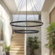 Cerchio LED 31.5 inch Black Chandelier Ceiling Light