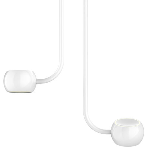 Flux LED 4.75 inch Gloss White Multi Pendant Ceiling Light