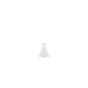 Vanderbilt 1 Light 10 inch White with Gold Detail Pendant Ceiling Light