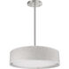 Dalton LED 16 inch Beige Pendant Ceiling Light in Textured Linen Shade