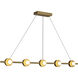Elixir Linear Pendant Ceiling Light in Brushed Gold