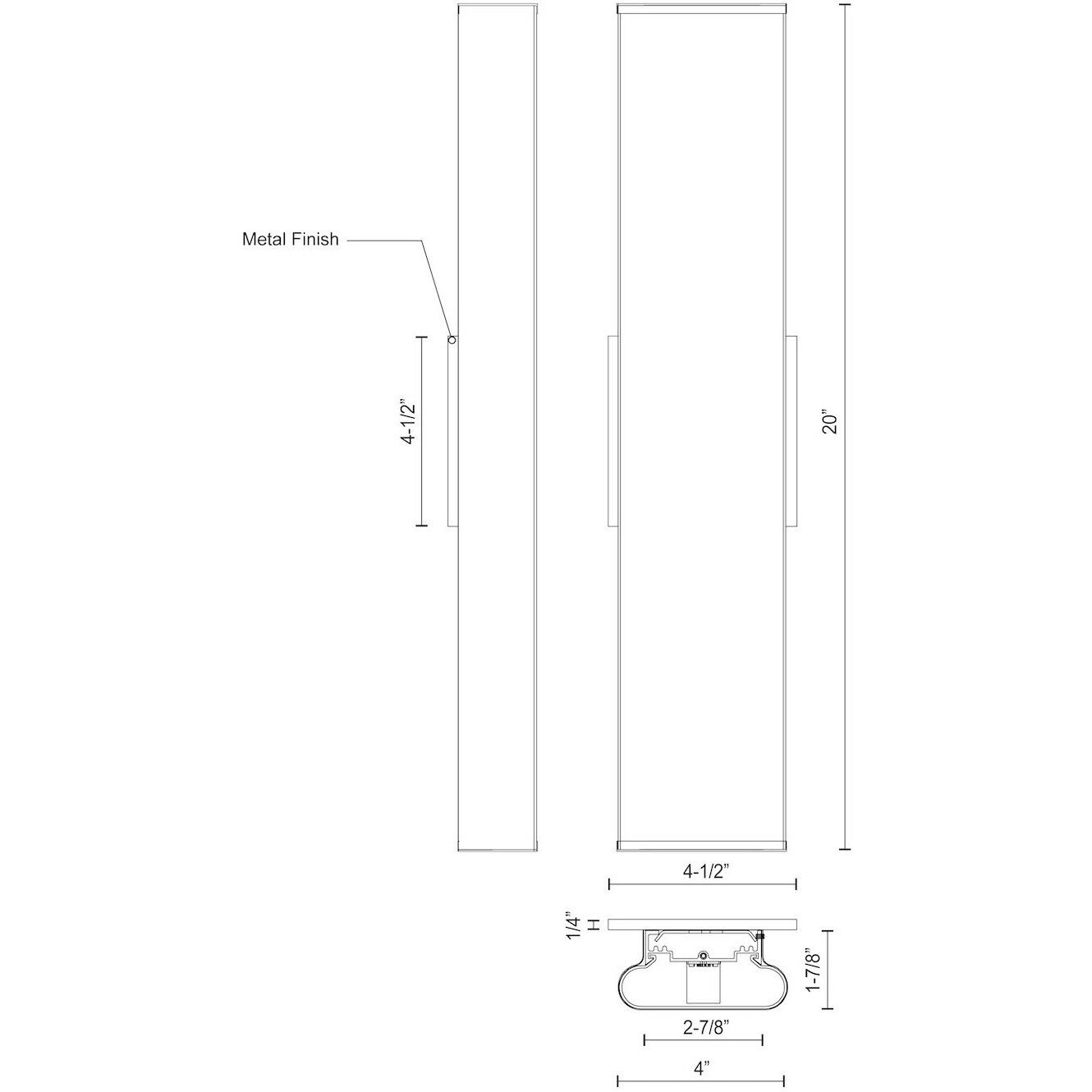 Ferguson Vanity Light Wall Light in Black