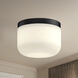 Mel LED 5.13 inch Black/Opal Glass Flush Mount Ceiling Light