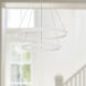 Cerchio LED 23.63 inch White Chandelier Ceiling Light