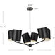 Keiko 6 Light 30.5 inch Black Chandelier Ceiling Light