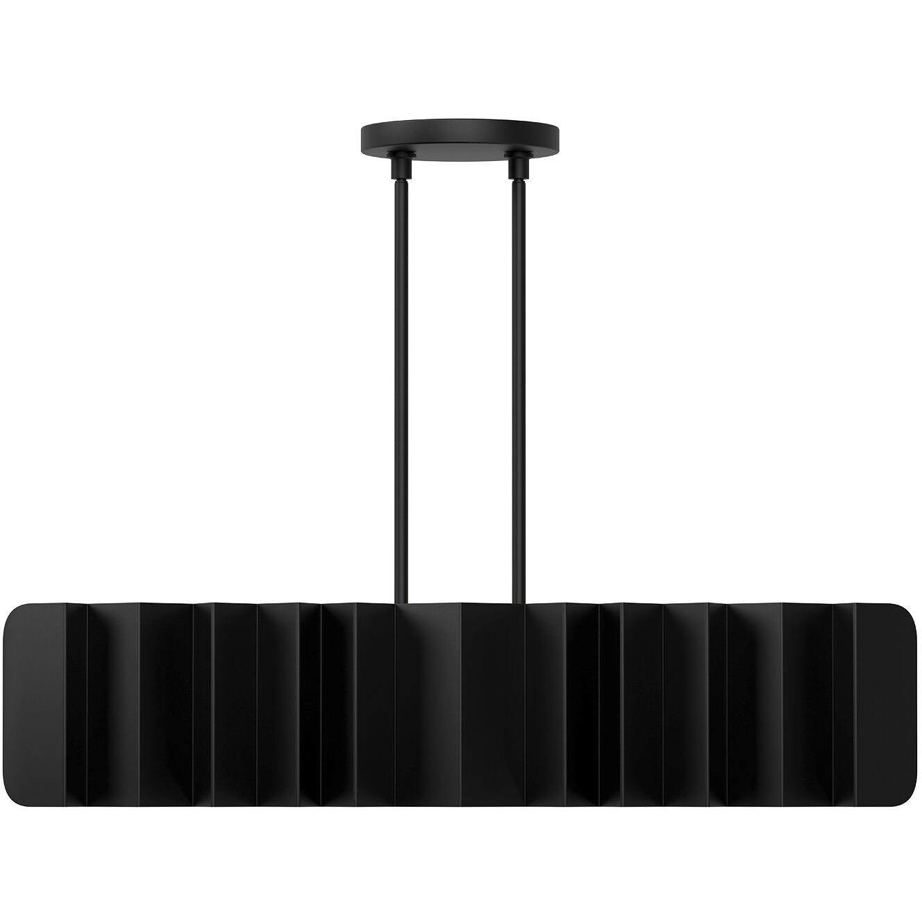 Akira 6 Light 42 inch Black/Gold Linear Pendant Ceiling Light