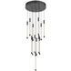 Motif LED 12.75 inch Black Multi-Pendant Ceiling Light