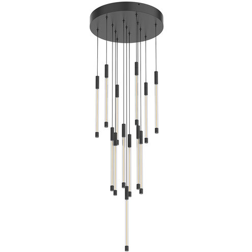 Motif LED 12.75 inch Black Multi-Pendant Ceiling Light