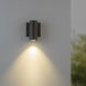 Nordic LED 6 inch Black Exterior Wall Light