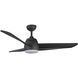 Thalia 54 inch Matte Black Ceiling Fan