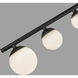 Cypress LED 7.38 inch Black/Opal Glass Semi-Flush Mount Ceiling Light