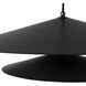 Cruz Pendant Ceiling Light in Metal - Black and White, Spun Aluminum Shade