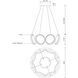 Oros LED 24 inch Antique Silver Chandelier Ceiling Light