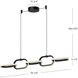 Airen LED 36.13 inch Black Linear Pendant Ceiling Light