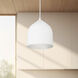 Helena 1 Light 7.88 inch White and Silver Pendant Ceiling Light