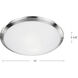 Malta 2 Light 15 inch Chrome Flush Mount Ceiling Light