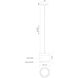 Enkel LED 10.25 inch Smoked and Brushed Nickel Pendant Ceiling Light