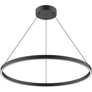 Cerchio 1 Light 31.5 inch Black Pendant Ceiling Light