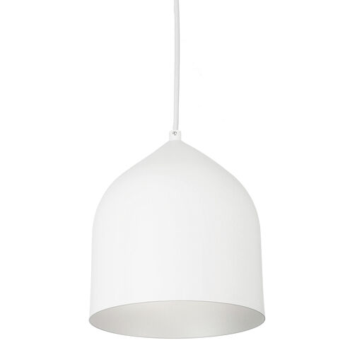 Helena 1 Light 7.88 inch White and Silver Pendant Ceiling Light