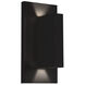 Vista LED 5.5 inch Black Exterior Wall Sconce